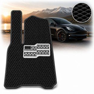 Купить Водительский коврик EVA для Tesla Model Y 2020- с подпятником 1 шт 84038 Коврики для Tesla