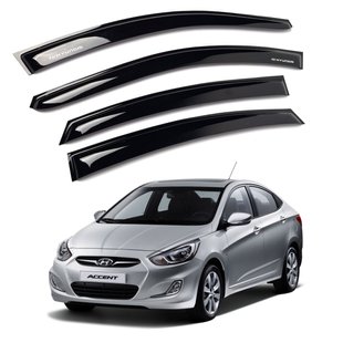 Купить Дефлекторы окон ветровики для Hyundai Accent Solaris 2010-2017 Скотч 3М Voron Glass 43183 Дефлекторы окон Hyundai