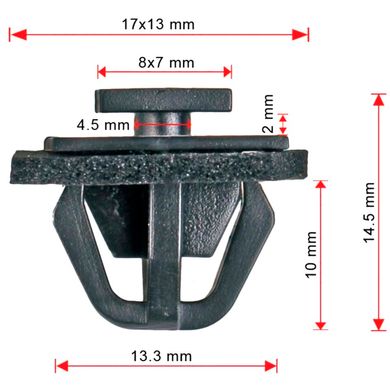 Купить Клипса крепления молдинга Hyundai Kia Suzuki 8775638000 C0360 73357 Фиксатор молдингов и радиаторных решеток