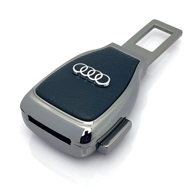 Купити Заглушка перехідник ременя безпеки з логотипом Audi Темний хром 1 шт 39418 Заглушки ременя безпеки