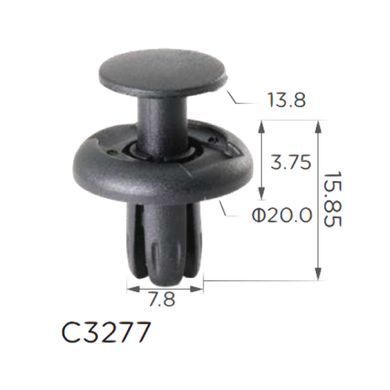 Buy Clip for trim Bmw (07147401727, 11389) (C3277) 74023 Spacer retainer with locking