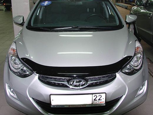 Купити Дефлектор капоту мухобійка для Hyundai Elantra 2011-, темний 2801 Дефлектори капота Hyundai