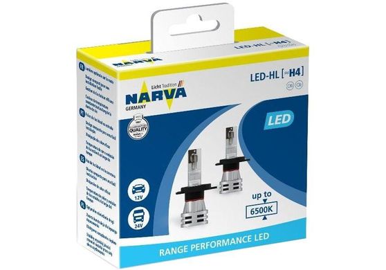 Купити LED лампи автомобільні H4 радіатор+кулер 8000Lm NARV A 24W / 6500K / IP67 / 8-48V 2шт 180323000 26229 LED Лампи Narva
