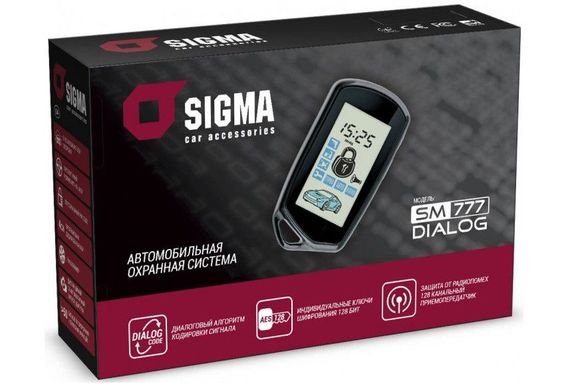 Купити Автосигналізація SIGMA SM777 DIALOG / двостороння / діалоговий код / брелок 2 шт / одні двері / LCD дисплей 25276 Двостороння Cігналізація