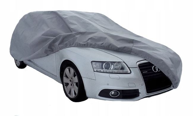 Купити Тент автомобільний для седана Elegant PEVA/М 432x165x120 см/кишені під дзеркало/блискавка/ущільнений 9889 Тенти для седанів