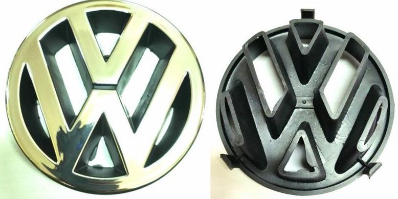 Купить Эмблема для Volkswagen Passat Golf 115 мм пластиковая плоская скотч 21600 Эмблемы на иномарки