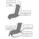 Купити Накидки на передніх сидінь SITI Екошкіра Чорні-Сіра нитка 2 шт 65903 Накидки для сидінь Premium (Алькантара) - 5 фото из 5