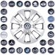 Купити Ковпаки для колес SKS 225 R14 Сірі Емблема На Вибір VW Polo 4 шт 21793 14 SKS - 1 фото из 3