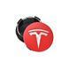 Купить Колпак колеса Tesla красный серебро 56 мм алюминий 1 шт OEM 600587900A (колпачок, заглушка) 94638 Колпачки на титаны