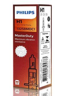 Buy Halogen car lamp Philips MasterDuty H1 24V 70W 3200K P14.5s 1pc (13258MDC1) 38426 Philips Halogen Lamps