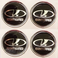 Купити Наклейки на колпаки Samara (60мм) чорна 4 шт 23108 Наклейки на ковпаки