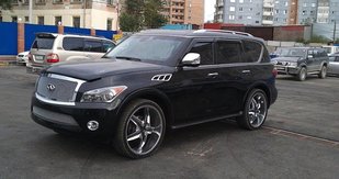 Купить Дефлектор капота мухобойка Infiniti QX56, 10-, темный 7487 Дефлекторы капота Infiniti