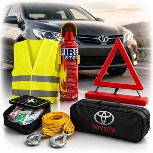 Купить Набор автомобилиста техпомощи для Toyota с логотипом марки авто (Сумка на 1 отделения) 100306 Наборы техпомощи и ухода для автомобилиста