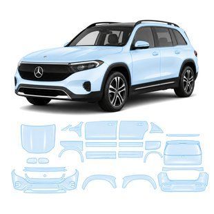 Купити Антигравійна захисна бронеплівка за лекалами для Mercedes-Benz EQB 2021- повний кузов 106857 Модельні лекала захисних плівок для Mercedes-Benz