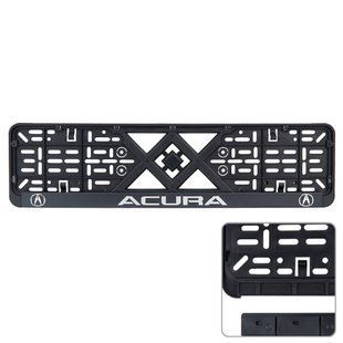 Купити Рамка номера Acura клямка 3D напис Хромований / Поліпропілен гнучкий морозостійкий 91349 Рамка номера - Модельні написи