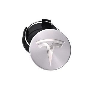 Купить Колпак колеса Tesla серебро серый 56 мм алюминий 1 шт OEM 600587900A (колпачок, заглушка диска) 94639 Колпачки на титаны