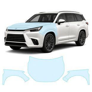 Купити Антигравійна захисна бронеплівка за лекалами для Lexus TX I 2024- капот і передні крила 106363 Модельні лекала захисних плівок для Lexus