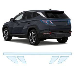 Купити Антигравійна захисна бронеплівка за лекалами для Hyundai Tucson NX4 2020-2023 - задні ліхтарі стопи 105131 Модельні лекала захисних плівок для Hyundai