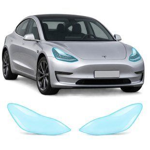 Купити Антигравійна захисна бронеплівка за лекалами для Tesla Model 3 I 2017-2023 - оптика (фари та ПТФ) 109296 Модельні лекала захисних плівок для Tesla