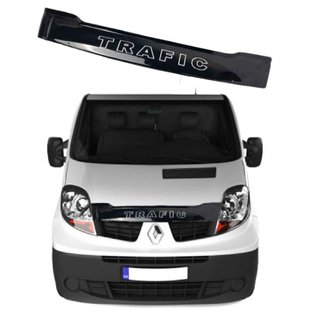 Купить Дефлектор капота мухобойка Renault Trafic 2001-2014 (Короткая) Voron Glass 60834 Дефлекторы капота Renault