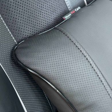 Купить Подушка на подголовник с логотипом Volkswagen Экокожа 3D Цветной лого Черная-Черный кант 1 шт 91813 Подушки на подголовник - под шею
