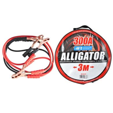 Купити Пускові дроти прикурюуання Alligator 300А / 3м / у сумці (BC633) 39293 Пускові дроти