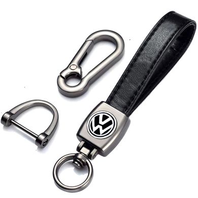 Купити Стильний шкіряний Брелок Volkswagen ремінцем на ключі з Карабіном 8939 Брелоки для автоключів