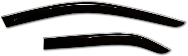 Купити Дефлектори вікон вітровики для Hyundai Santa Fe ІІІ 2012- (з хром молдингом) 8021 Дефлектори вікон Hyundai