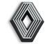 Купить Эмблема решетки Renault (ромб) Черная с Хромом 77х62 мм (2 направляющие) 90102 Эмблемы на иномарки - 4 фото из 4