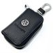 Купить Чехол для ключей с карабином Volkswagen (Тисненая кожа) 31775 Чехлы для автоключей - 1 фото из 4