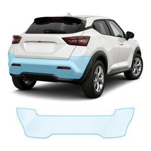Купити Антигравійна захисна бронеплівка за лекалами для Nissan Juke F16 2019-2024 - задній бампер 107631 Модельні лекала захисних плівок для Nissan