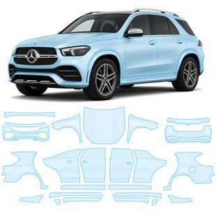 Купити Антигравійна захисна бронеплівка за лекалами для Mercedes-Benz GLE W167 2019-2023 - повний кузов 107061 Модельні лекала захисних плівок для Mercedes-Benz