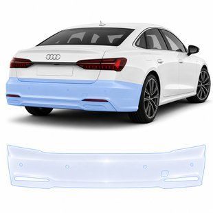 Купити Антигравійна захисна бронеплівка за лекалами для Audi A5 B10 2024- задній бампер 101483 Модельні лекала захисних плівок для Audi