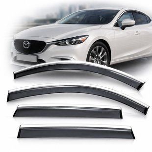 Купить Дефлекторы окон ветровики Benke для Mazda 6 GJ 2012-2018 Хром Молдинг Из Нержавеющей Стали 3D (BMDM61423-W/S) 58975 Дефлекторы окон Mazda