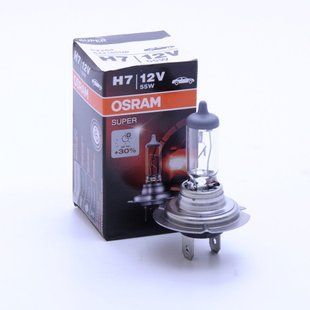 Buy Car halogen lamp Osram Super + 30% 12V H7 55W 3200K 1 pc (64210 SUP) 38369 Osram Halogen Lamps