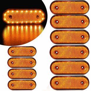 Купить LED Габарит 117 х 48 мм 12/24V 20 диодов Оранжевый 10 шт (BD-0024A) 80128 Габаритные огни