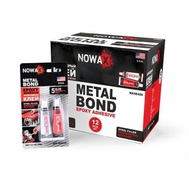 Купити Епоксидний клей NOWAX для Металу STEEL EPOXY ADHESIVE Сірий сталевий 20г (NX48409) 42546 Холодні зварювання - Епоксидний клей