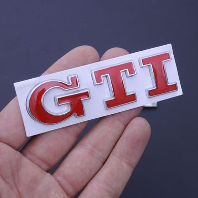Купити Емблема - напис "GTI" скотч 3М 75мм метал (Польща) 22091 Емблема напис на іномарки