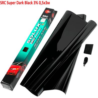 Купити Тонувальна плівка Solux SRC Антицарапін Super Dark Black 3% 0,5x3м (PCG-1A) 33601 Плівка тонувальна