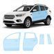 Купити Антигравійна захисна бронеплівка за лекалами для Ford Escape (US) III facelift 2017-2019 - зони дверей і стійки вікон 104329 Модельні лекала захисних плівок для Ford