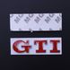 Купить Эмблема надпись GTI скотч 3М 75 мм металлическая Польша 22091 Эмблема надпись на иномарки - 1 фото из 2