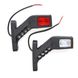 Купити Габаритні вогні LED для вантажівок Рожки 12/24V / косий 13 см / Червоний-Білий-Жовтий 2 шт (Л 091) 8599 Габарити ріжки - 1 фото из 3
