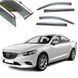 Купити Дефлектори вікон вітровики Benke для Mazda 6 GJ 2012- Хром Молдинг З Нержавіючої Сталі 3D (BMDM61423-W/S) 58975 Дефлектори вікон Mazda - 1 фото из 7