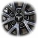 Купить Колпак колеса Tesla черный серебро 56 мм алюминий 1 шт OEM 600587900A (колпачок, заглушка диска) 94640 Колпачки на титаны - 2 фото из 2