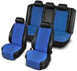 Купити Накидки для сидінь Алькантара широкі Сині комплект 8826 Накидки для сидінь Premium (Алькантара)