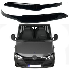 Купить Реснички фар для Mercedes Sprinter 00-06 Черные 2 шт Voron Glass 57452 Реснички - Защита фар