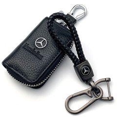 Купити Автонабір №5 для Mercedes / Брелок з карабіном та чохол для автоключів з логотипом / тиснена шкіра 38645 Подарункові набори для автомобіліста