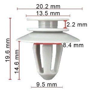 Buy Clip for fastening molding MAZDA TOYOTA SUZUKI SUBARU NISSAN MITSUBISHI HONDA, FORD DAIHATSU (TD1251SJ3 TD12-51-SJ3A 15075) C1701 73410 Fixer for moldings and radiator grilles