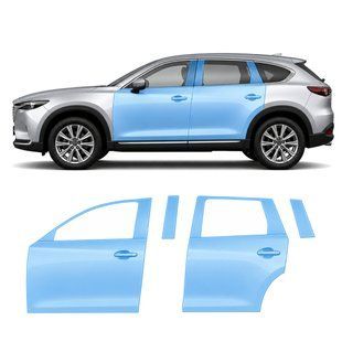 Buy Pre-cut paint protection film for Mazda CX-9 TC facelift 2020-2023 - doors and windows pillars 106501 Model-specific paint protection film patterns for Mazda