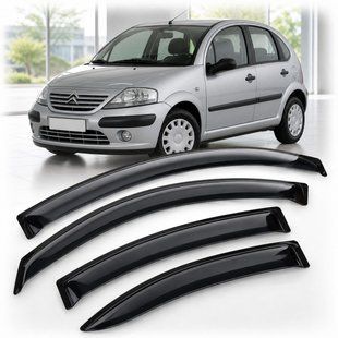 Buy Window deflectors for Citroen C3 I Hb 5d 2002-2009 3M Tape (AMC40102) Acrylic 4 pcs 110516 Window deflectors for Citro&euml;n